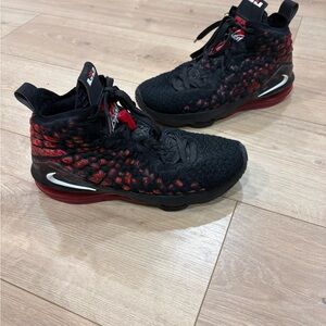 Nike Kids Labron JamesBlack and Red High-Top Athletic Sneakers